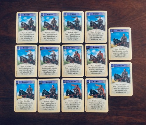 Catan (Complete Set of 'Knight' Development Cards) Extra/Replacement Game Pieces - 第 1/3 張圖片