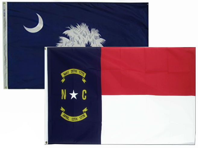 Bandiera Carolina Del Sud 3x5 Piedi – 2 Pezzi – Arancione Stato SC – Trade Winds
