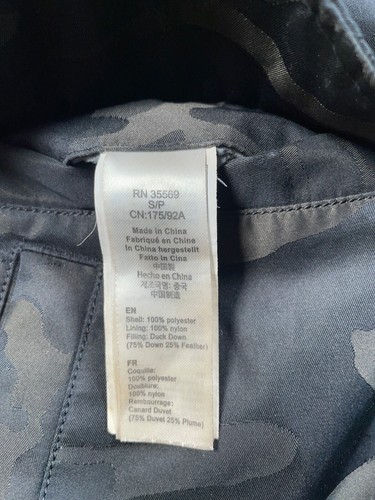 Alpha Industries Camouflage Duck Down Parka Jacket Adult Small Green Black - Picture 4 of 19