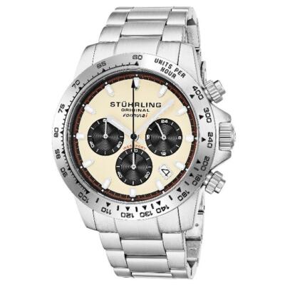 Stuhrling 891 05 Formulai Quartz Chronograph Stainless Steel Date Mens  Watch