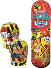 New Hedstrom Paw Patrol 36" Inflatable Super Hero Punching Bop Bag Glove Combo