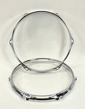 PDP Snare Drum Hoops 2.3mm Snare Drum Hoops 10" 6 Hole Pair - Chrome