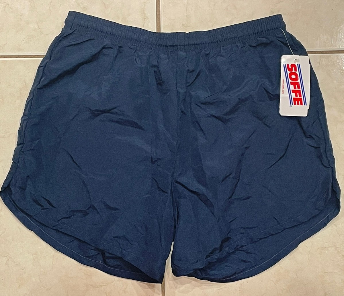 Vintage Soffe Shorts Nylon Navy Blue SZ L Track Running NWT NEW