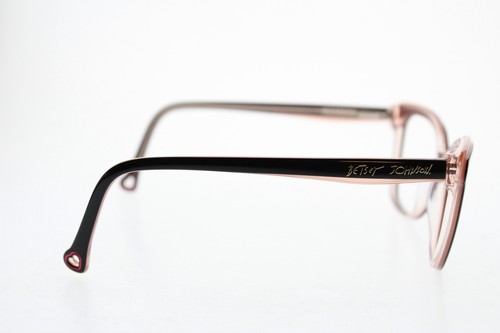 Betsey Johnson Charming Pink HM Black Pink Cat Eye Frames 54/15-140 mm - Picture 5 of 8