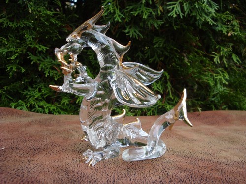 4-1/4" Kristalldrache mit Goldakzenten - Bild 5 von 12