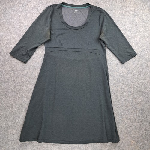 Horny Toad Dress Womens Large Gray Short Sleeve Lyocell Sretch Outdoors Pocket