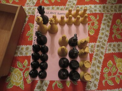  Vintage Allan Troy Chess set-DRUEKE #36 stndrd Weight, Drueke Box, 2/3 D#03/24B