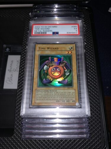 2002 Yu-Gi-Oh! Metal Raiders MRD-#065 Time Wizard OG PSA 5