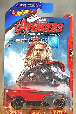 2015 Hot Wheels Marvel Avengers Age of Ultron-THOR 7/8 BUZZ BOMB Gray Red-Wings