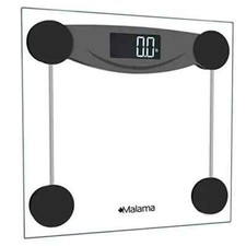 Malama Digital Electronic Glass Bathroom Body Weight Scale w/ Step-on Technology