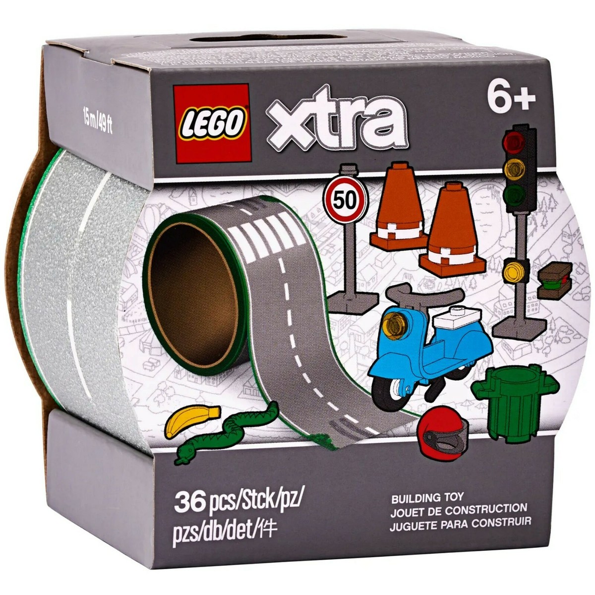 ⭐️ LEGO 854048 xtra Road Tape Traffic Light Cones Moped Speed