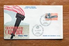COMMEMORATIVE POSTCARD GAMES OF THE SEVENTEENTH OLYMPICS ROME 1960 (F1021)