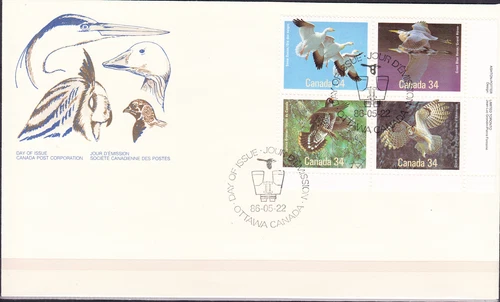 W CANADA 1095-1098a FDC BIRDS