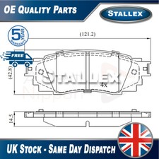 Adatto a Toyota C-HR 2016- Lexus RX 2015- Set Pastiglie Freno Stallex Posteriore