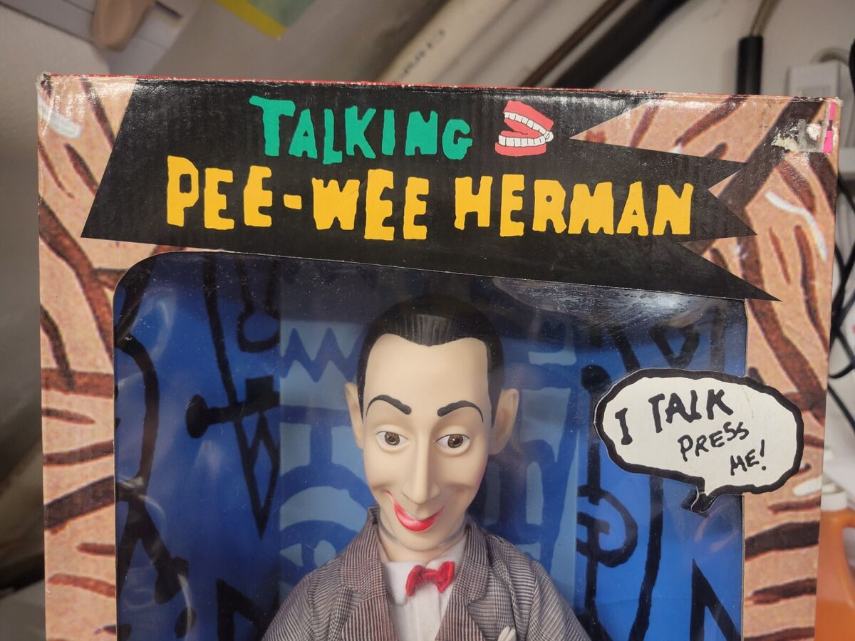 VINTAGE TALKING PEE WEE HERMAN DOLL IN BOX NEVER OPENED VINTAGE TALKING PEE WEE HERMAN DOLL IN BOX NEVER OPENED