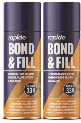 2x Blähschaum Spraydose PU Haftfüller für Lücken Abdichtung Isolierung 500ml