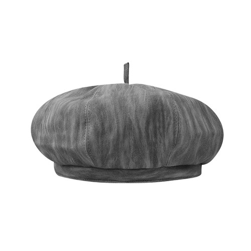 Women's PU Leather Beret Hat Fashion French Artist Hats Solid Newsboy Cabbie ... - Picture 2 of 9