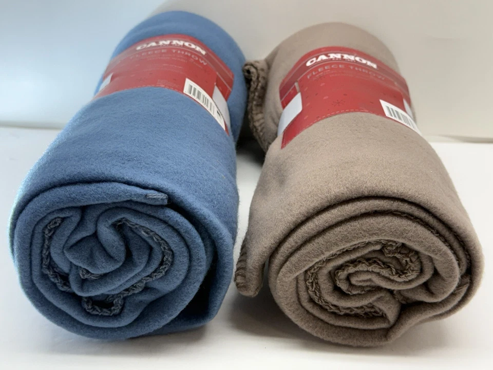 Два Canon флис бросить 50 x 60 100% полиэстер. 1Blue 2 коричневый. - Изображение 3 из 4