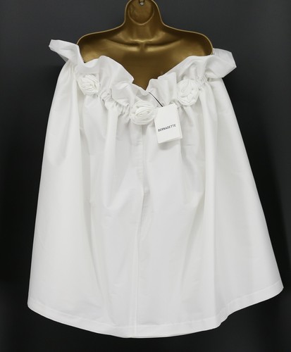 BERNADETTE TILLY TAFFETA OFF SHOULDER MINI DRESS WOMENS WHITE 40/UK 12 RRP £685 - Picture 2 of 5