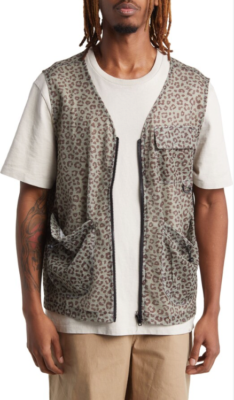 トップス Check Pattern Design Fur Western Vest Check Pattern