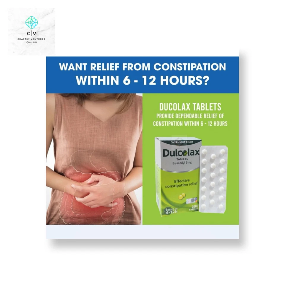 4 X Dulcolax Tablets (Bisacodyl 5mg) 200's For Constipation Relief - Image 2 of 4