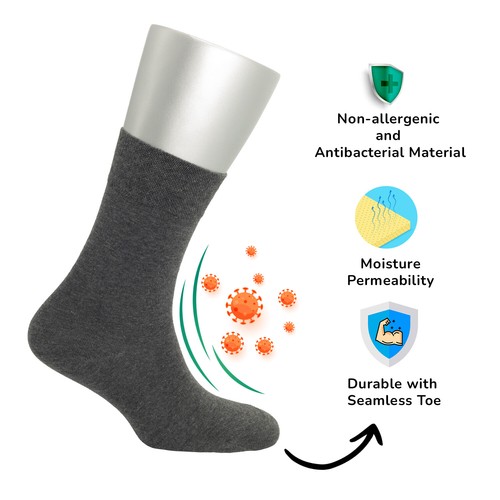 Cosyfeel® Women Crew Dress Socks 4-Pack Cotton Material Durable Seamless Toe - Picture 36 of 80