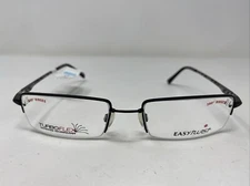 Easy Twist M ET876 90 54-19-145 Black Metal Half Rim Eyeglasses Frame C145