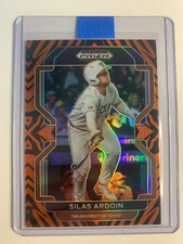 2022 Panini Prizm Draft Picks Silas Ardoin #PDP107 Tiger Stripe Prizm /99 Texas