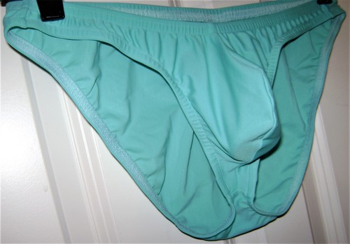 A NOS RARE N2N BIKINI IN LT AQUA BLUE SIZE LG, N2N LOGO ON BACK IN SILVER - Picture 4 of 6