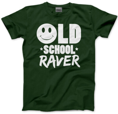 Old School Raver Herren Unisex T-Shirt Old School Raver T-Shirt 80`s 90`s Acid H
