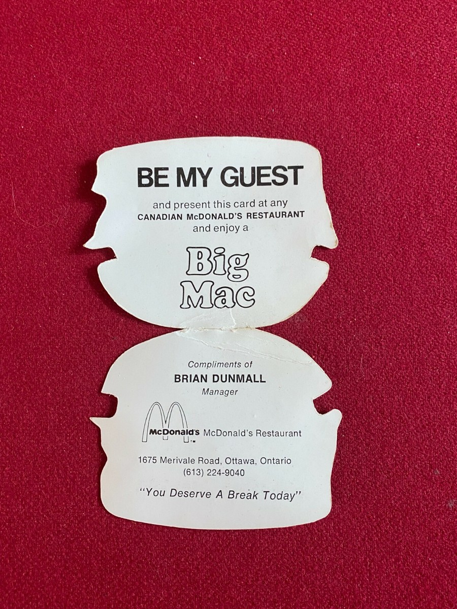 1970's, McDonald's, Free 