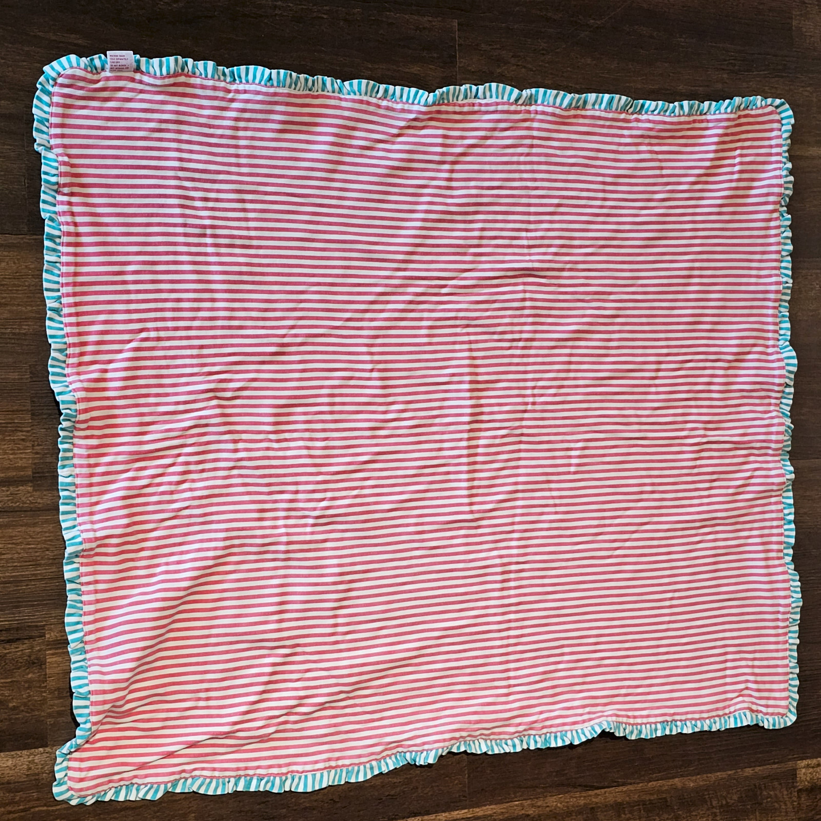 Vintage Gymboree Baby Blanket Elephant Kangaroo Lion Ruffle Stripe