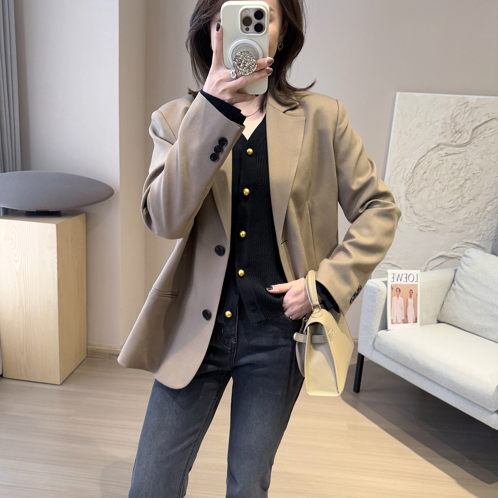 FILA Giacca blazer donna THE ROW girocollo semplice temperamento tuta casual