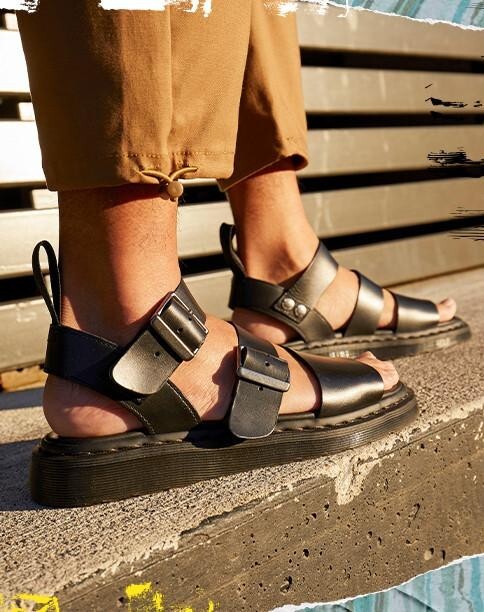 Doc Martens Gryphon Gladiator Sandals Black Mens Size 12 | eBay
