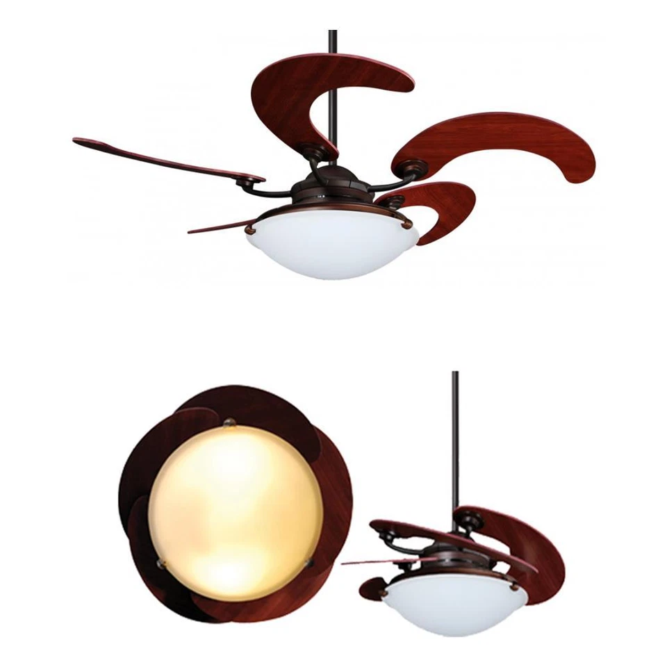 Vento Sole 46 in. Roman Bronze Ceiling Fan with 5 Mahogany Blades - K-00001 - Image 4 of 4