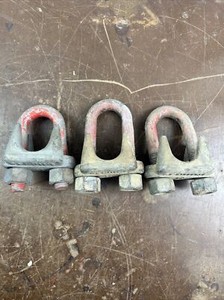 Crosby Crosby 1-1/2" Cable Clamp Cable Wire Rope U Clamp Lot of 3 V0