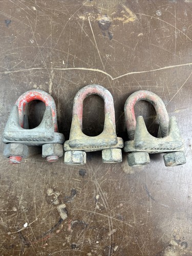 Crosby Crosby 1-1/2" Cable Clamp Cable Wire Rope U Clamp 	Lot of 3 V0
