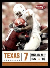 Michael Huff 2006 SAGE Aspire  Card #5 Texas Longhorns