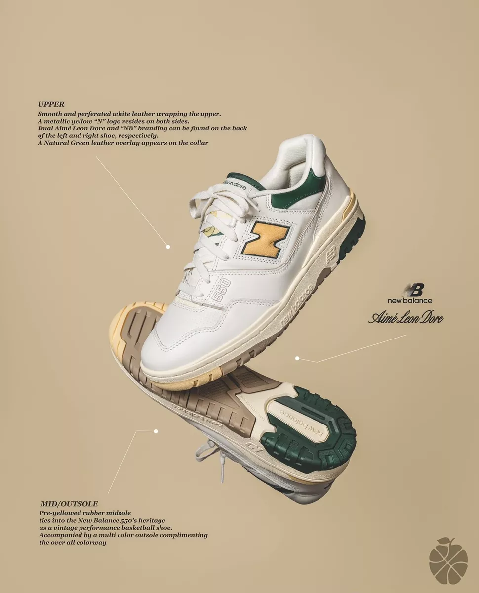 Sneaker Head Art | Picture Wall Art New Balance 550 AIMÉ LEON DORE Print  8x10