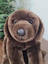 Animal Alley Toys R Us Brown Chocolate Lab Puppy Dog Bean Plush 12  Labrador Pal