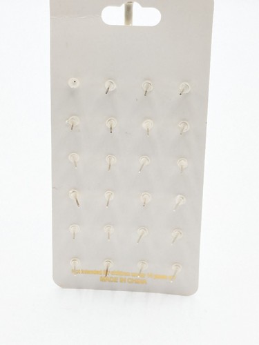 Dream Plus Birthstone Stud Earrings Silver Tone Set of 12 NOS - Picture 10 of 10