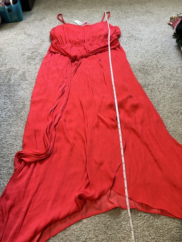 Soma wknd CRINKLE SATIN Tie Front Midi Bra Dress red XL, NWT - Picture 10 of 11