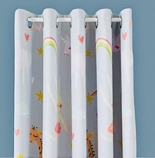 Dunelm Pair Of Curtains, Unicorn Curtains, Party Animals, 66x72” Drop, New