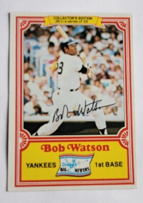 BOB WATSON - 1981 Topps Drake's Big Hitters #28  **EX/NRMT**  FREE SHIP & RETURN