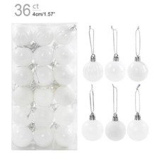 UK 36pcs-4cm Christmas Decor Baubles Tree Balls Xmas Party Wedding Ornament New