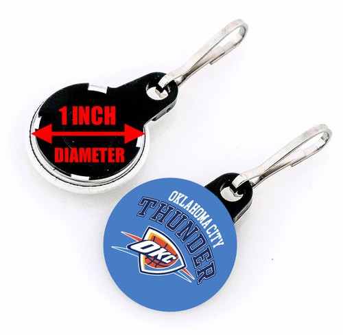 Oklahoma City Thunder - Button Zipper Pulls - Choose From 12 Designs - Picture 3 of 15
