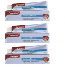 Canesten Anti-Fungal Cream | Relieves Itching, Ring Shaped Rash, Scaling 30g X 3