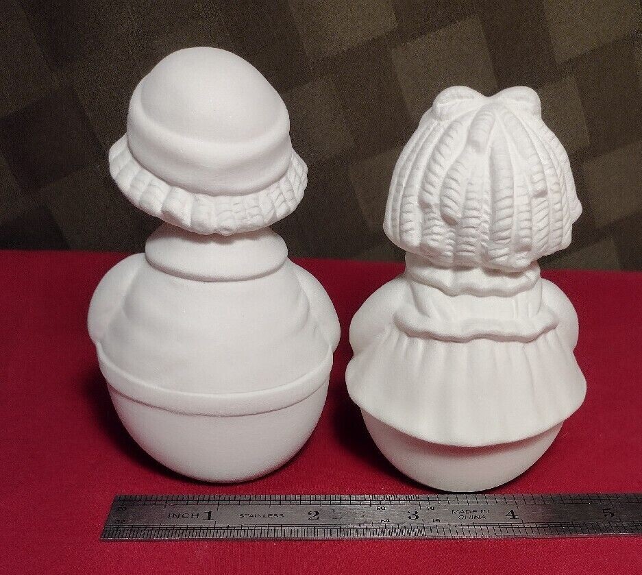 Ceramic Bisque OrnamentsRoly Poly Round Raggedy Ann AndyReady to