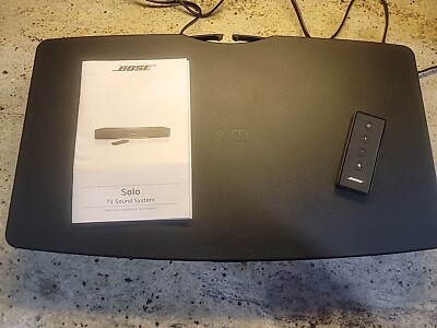 Bose Solo TV Sound System Bar 410376 Black with Remote