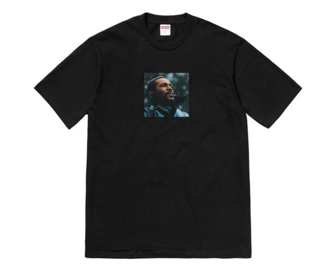 Neuf Supreme Marvin Gaye T shirt manches courtes noir taille moyenne